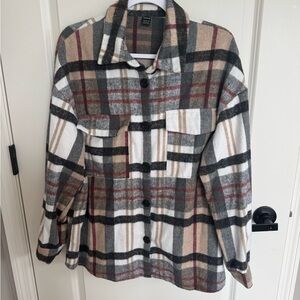 SHEIN Plaid Shacket